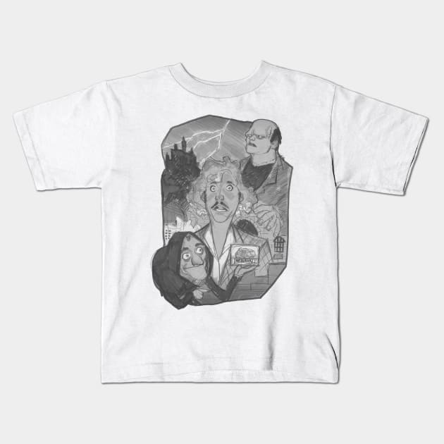 Young Frankenstein ABHORHAL!!! Kids T-Shirt by anubis official